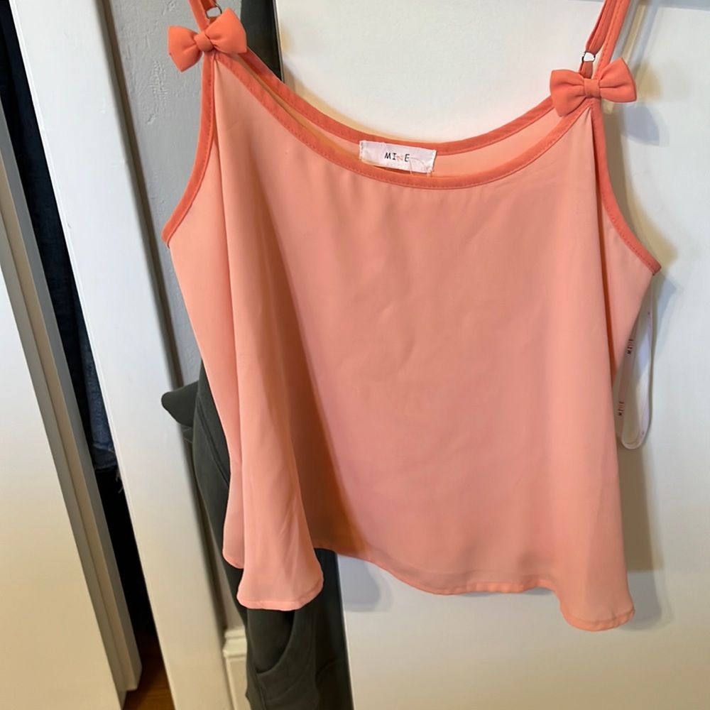 Salmon/ peach color crop top tank
